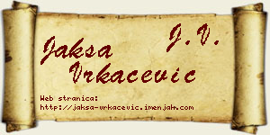 Jakša Vrkačević vizit kartica
